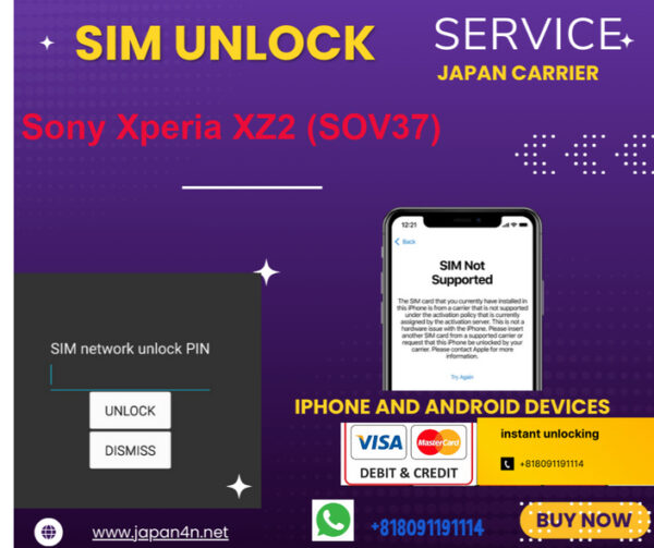 sim unlock service Sony Xperia XZ2 (SOV37)